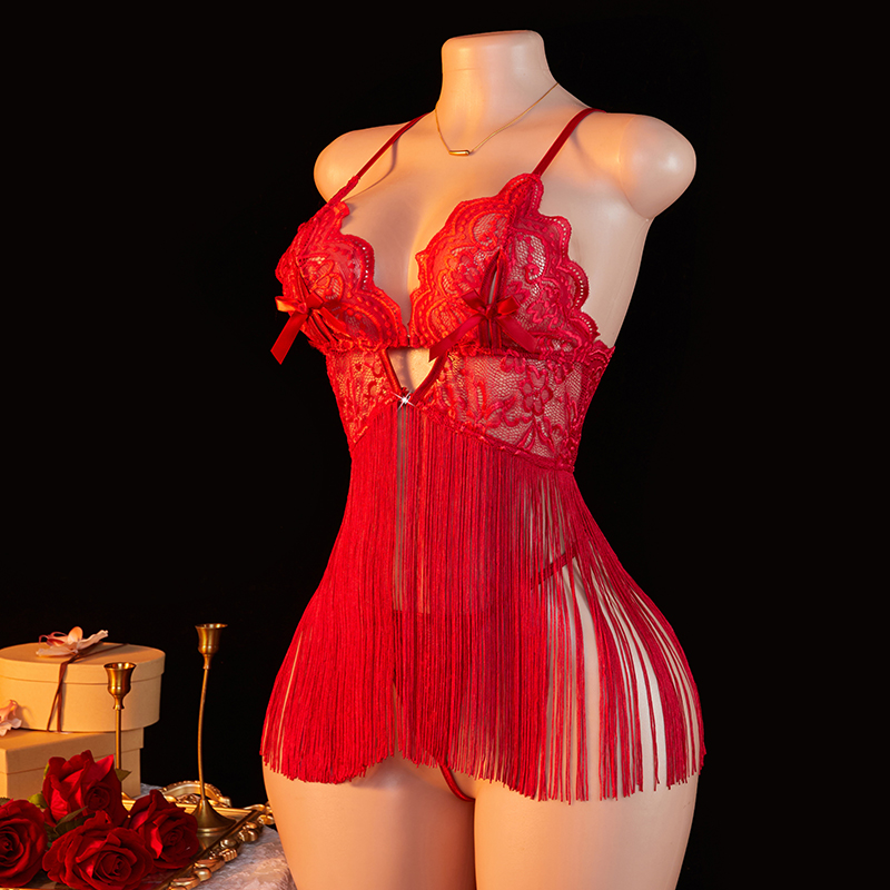 Transparent Lace Women Red Str - Summer Clothing For Women recension och pris