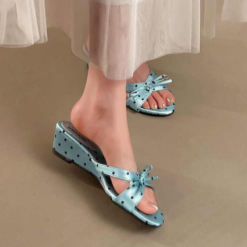 Bow Slippers Wedges Women's Sa - Summer Clothing Beach recension och pris