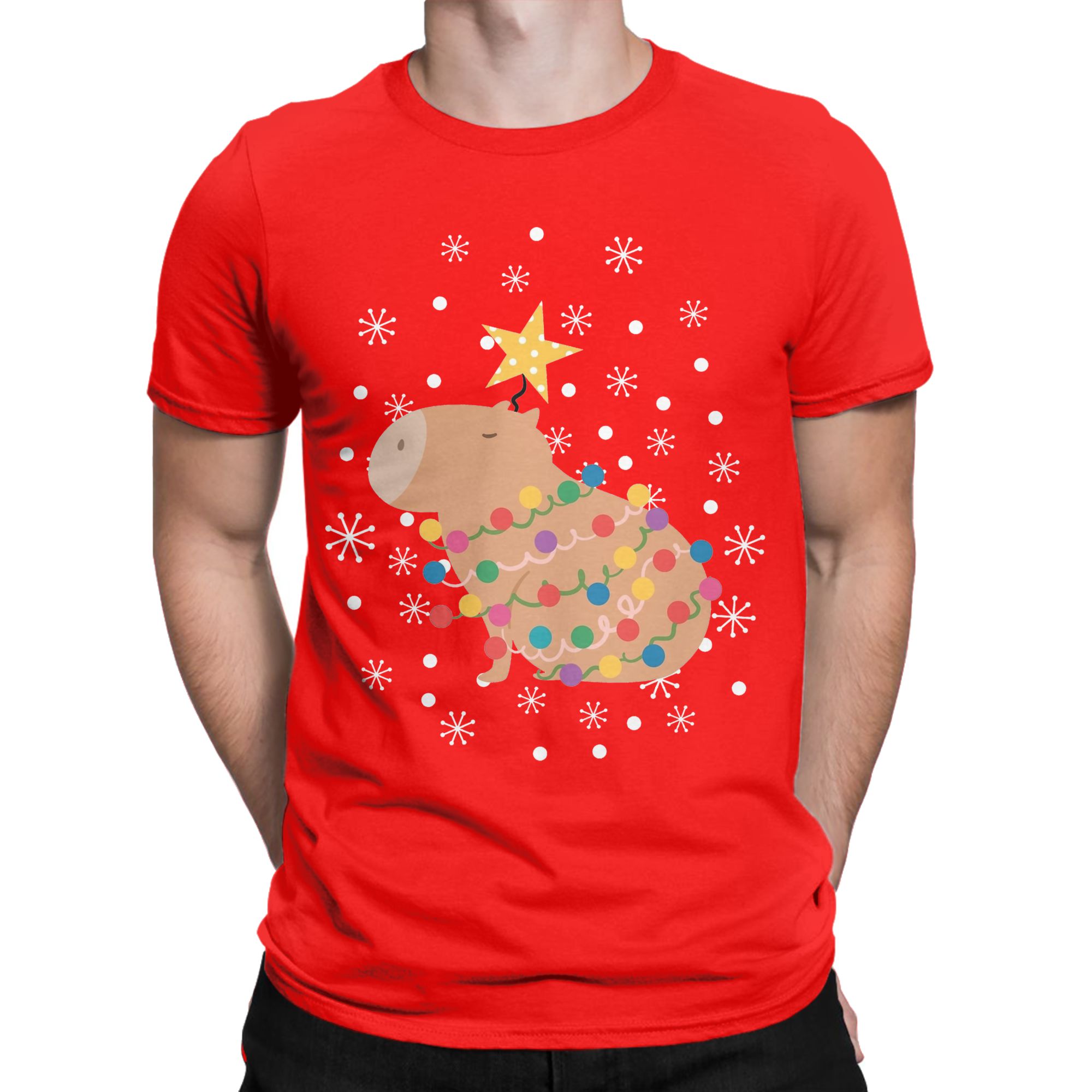 Capybara Christmas Tree  T Shi - Summer Clothing Ideas Men recension och pris