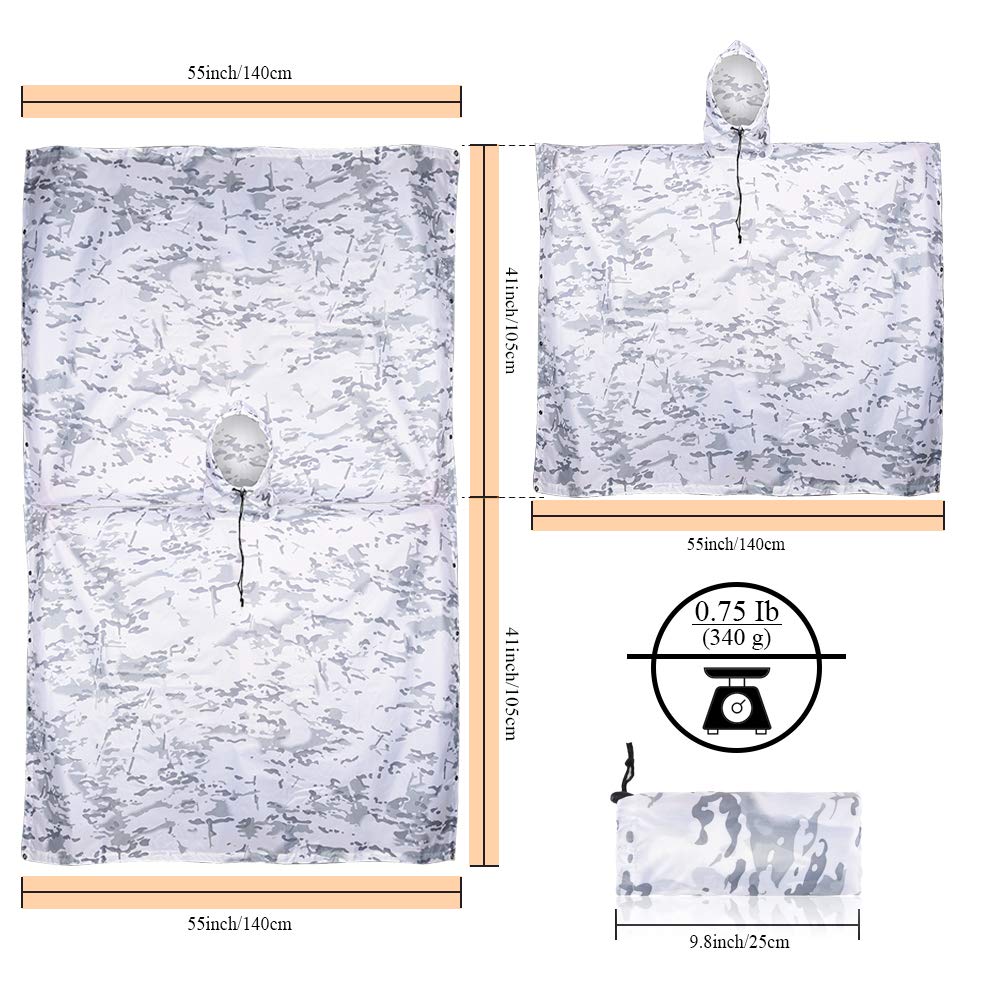Camouflage Tactical Poncho Wat - Summer Rain Clothing recension och pris